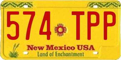 NM license plate 574TPP