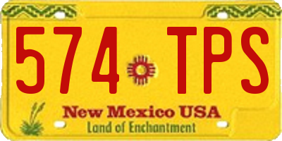 NM license plate 574TPS