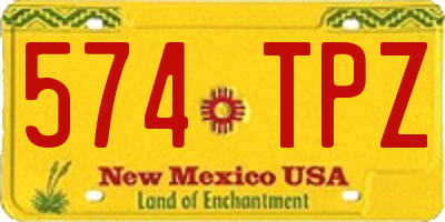 NM license plate 574TPZ