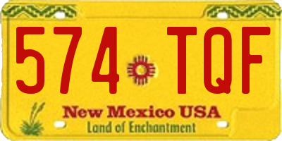 NM license plate 574TQF