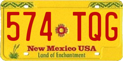 NM license plate 574TQG