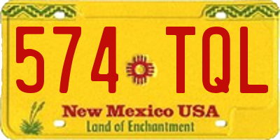 NM license plate 574TQL
