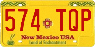 NM license plate 574TQP