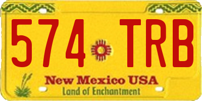 NM license plate 574TRB