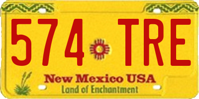 NM license plate 574TRE