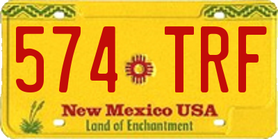 NM license plate 574TRF