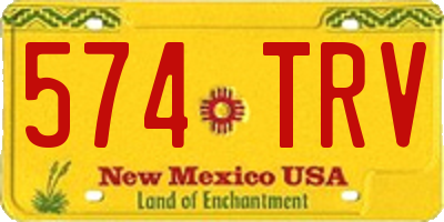 NM license plate 574TRV