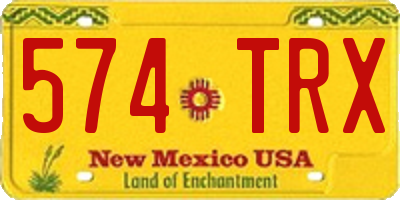 NM license plate 574TRX