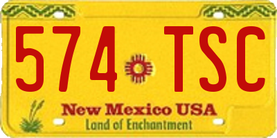 NM license plate 574TSC