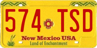 NM license plate 574TSD