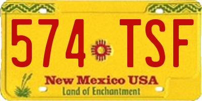 NM license plate 574TSF