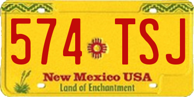 NM license plate 574TSJ