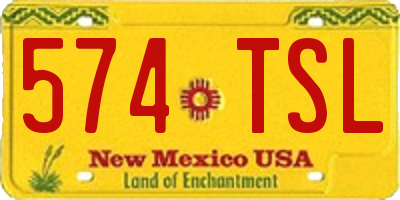 NM license plate 574TSL