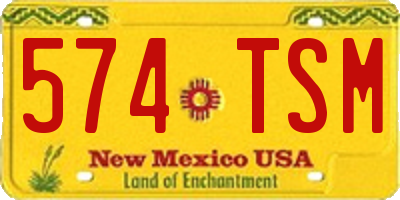 NM license plate 574TSM