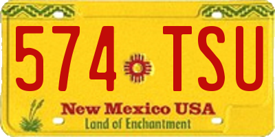 NM license plate 574TSU
