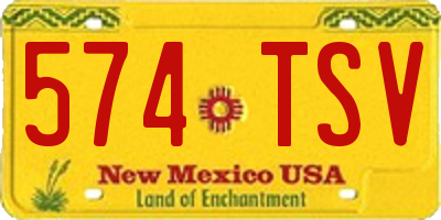 NM license plate 574TSV