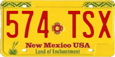 NM license plate 574TSX