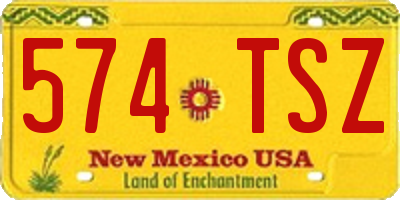 NM license plate 574TSZ