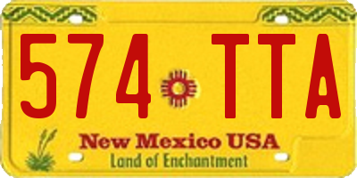NM license plate 574TTA