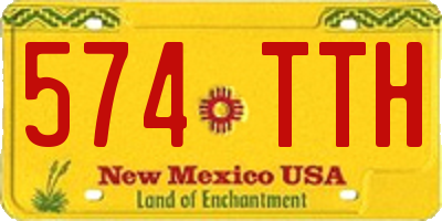 NM license plate 574TTH