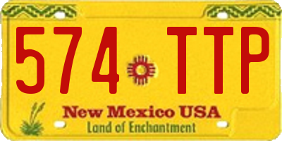 NM license plate 574TTP