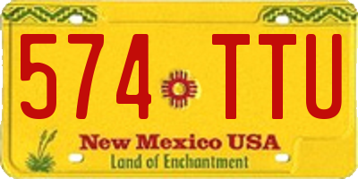 NM license plate 574TTU