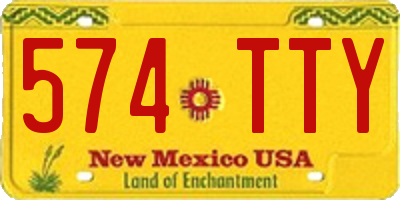 NM license plate 574TTY