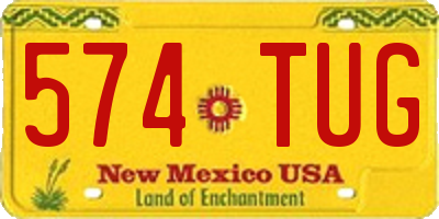 NM license plate 574TUG