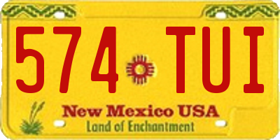 NM license plate 574TUI