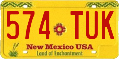 NM license plate 574TUK