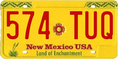 NM license plate 574TUQ