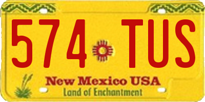 NM license plate 574TUS