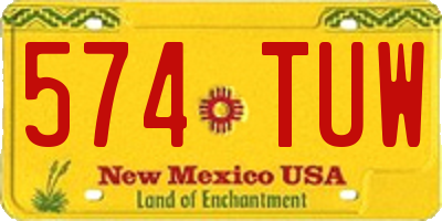 NM license plate 574TUW