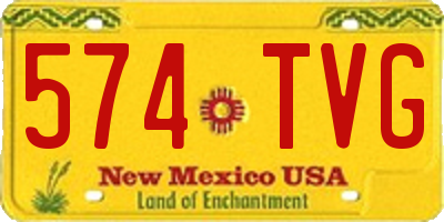 NM license plate 574TVG