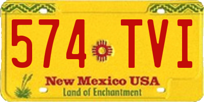 NM license plate 574TVI