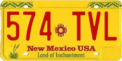 NM license plate 574TVL