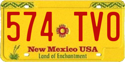NM license plate 574TVO