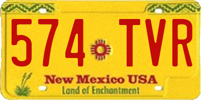 NM license plate 574TVR