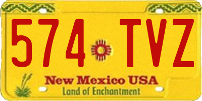 NM license plate 574TVZ