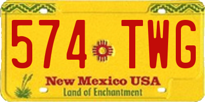 NM license plate 574TWG