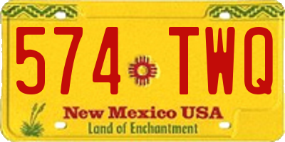 NM license plate 574TWQ