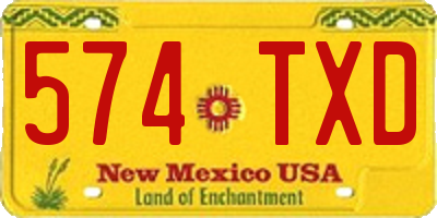 NM license plate 574TXD
