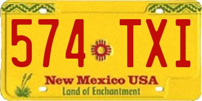 NM license plate 574TXI
