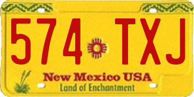 NM license plate 574TXJ