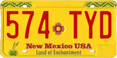 NM license plate 574TYD