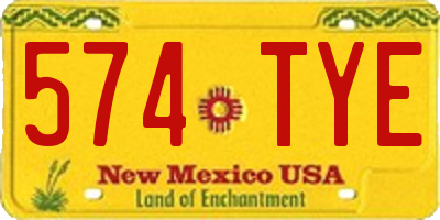 NM license plate 574TYE