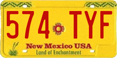NM license plate 574TYF