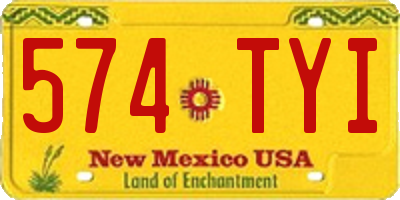 NM license plate 574TYI