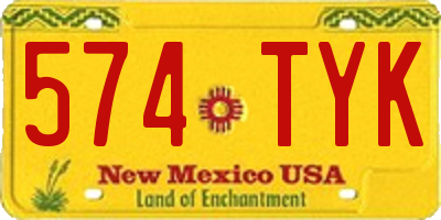 NM license plate 574TYK