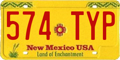 NM license plate 574TYP